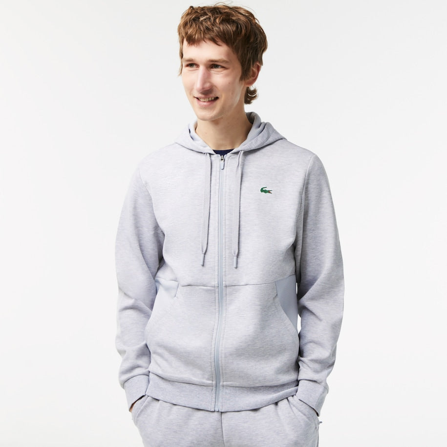 Lacoste Sport-sweatshirt heren capuchon en mesh vlakken